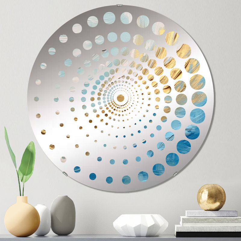 Barteldina - Miroir mural spiralé, 23,6 po x 23,6 po