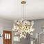 Lustre rond en céramique dorée à feuilles de ginkgo, 6 lumières, 60 cm (23,6 po), à intensité variable.-1541505128