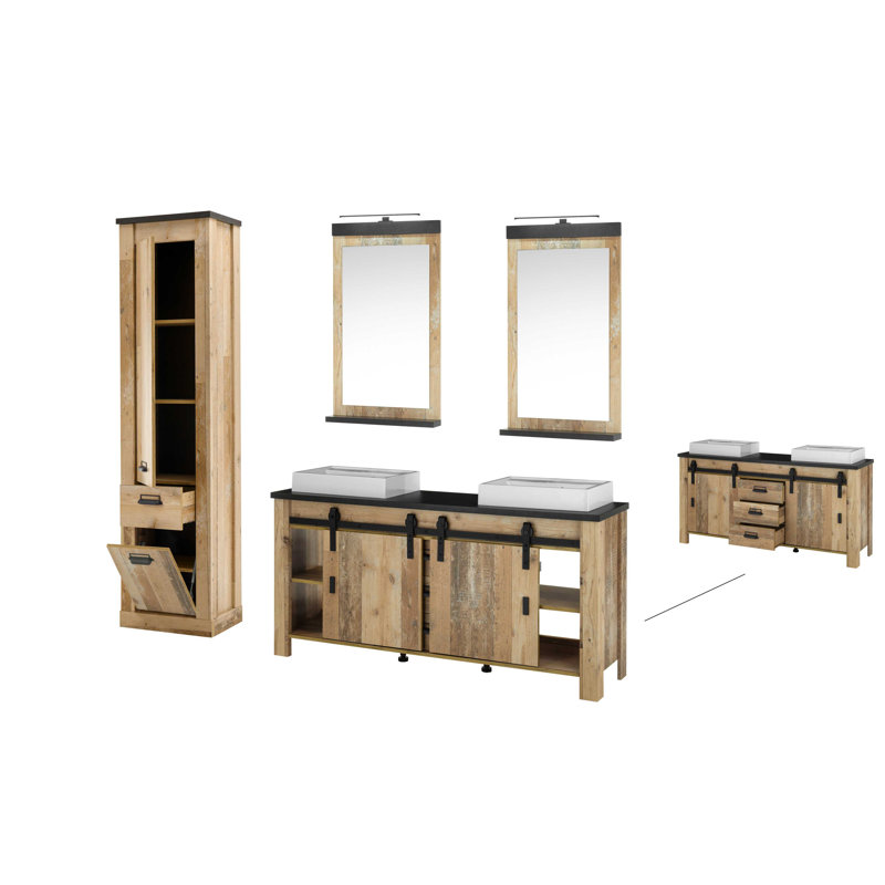 Jackeline Bathroom Suite, Light Wood