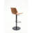 Madrene Swivel Upholstered Adjustable Height Counter Stool with Metal Frame