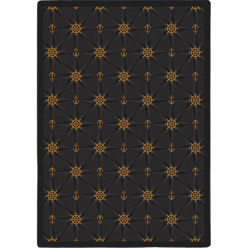 Tapis onyx Whimsy Mariner's Tale Anchor, Rectangle 7 pi 8 po x 10 pi 9 po