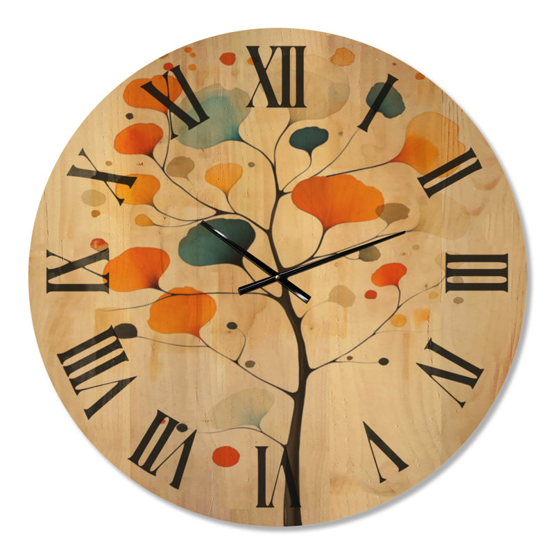 Solid Wood Analogue Wall Clock, Très grand