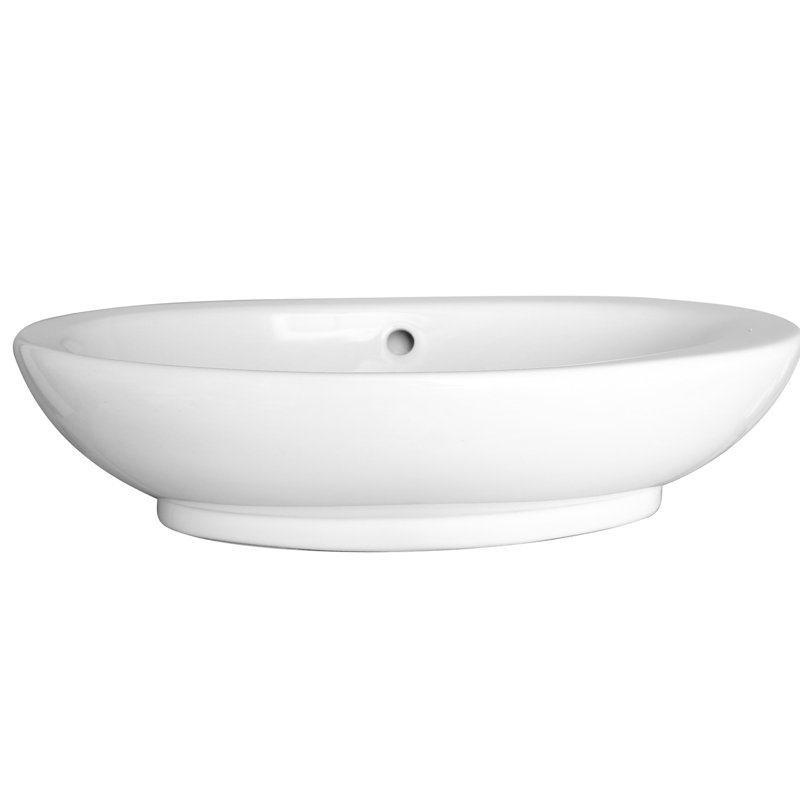 Barclay Infinity 14.37'' White Vitreous China Oval Bathroom Sink with Overflow