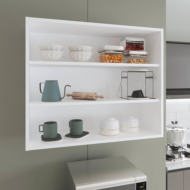 36" Wide Cube Storage Wall Cabinet, White - Modern And Functional For Bedroom, Office, Living Room, Garage 3 Maximizes Space Utilization In