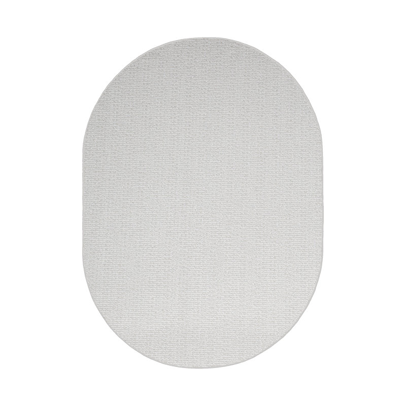 Iconic Ivory Cream Area Rug, Oval 10' x 12'