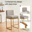 Chaises modernes pour îlot de cuisine de 26 po pour la maison, similicuir rembourré avec dossier, structure en métal noir robuste, assemblage facile-597734790-597734794-597734789