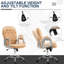 Siège de bureau kaki, revêtement en molleton, bouton, rembourrage des accoudoirs, hauteur réglable, fauteuil de bureau pivotant à 360 degrés avec fonction polaire, rembourré, fonction pivotante, mobilité, respirant et