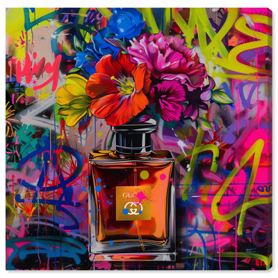 Graffiti, toile de parfum floral, art graffiti par Art Remedy