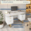 Bureau avec tiroirs et rangement-1735824413