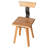 Minimalist Oak Wood Bar Counter Stool  With Back Support Armless Barstools Chairs For Kitchen Island Bar Club