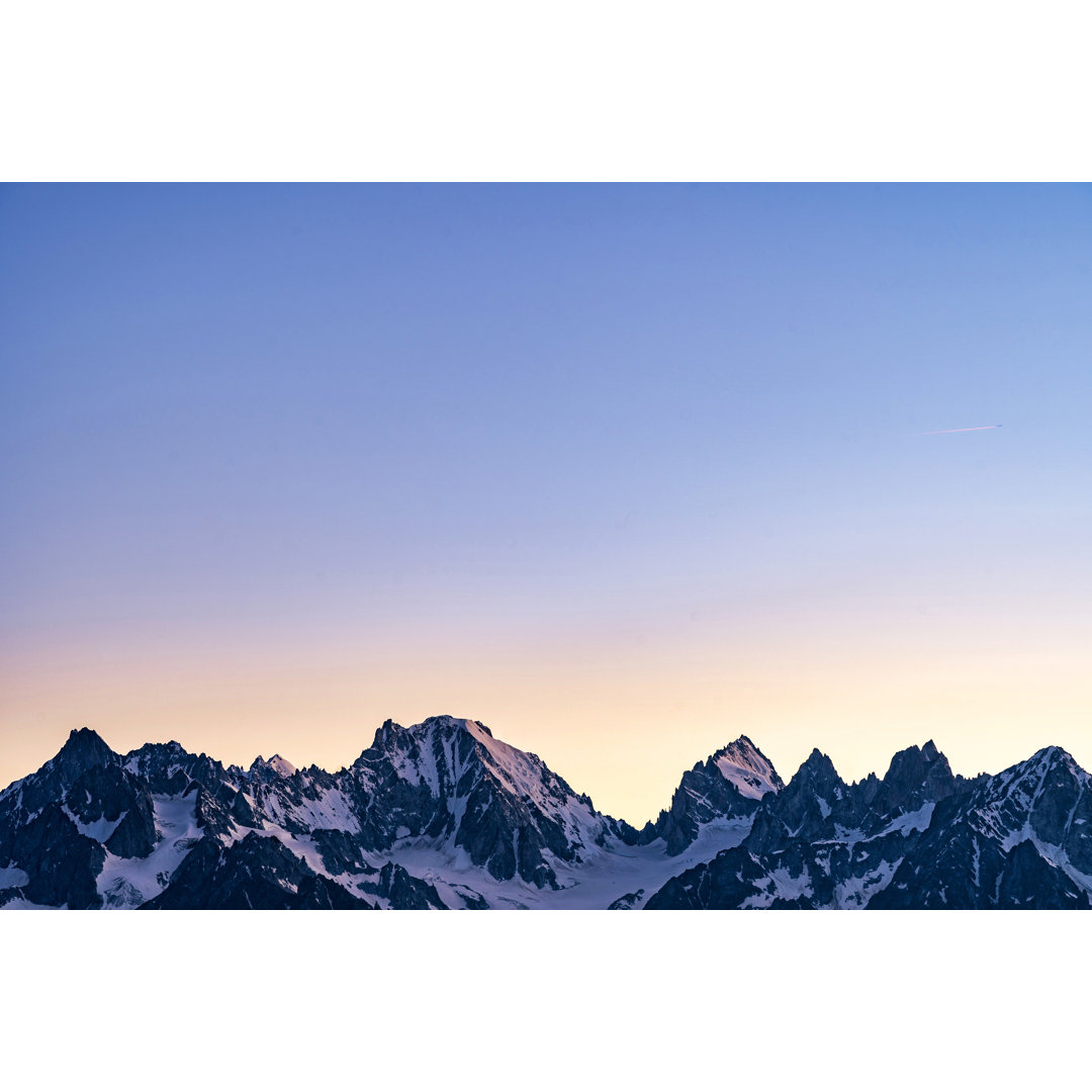 Sonnenuntergang in den Schweizer Alpen - Druck