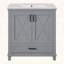 Meuble-lavabo de 30 po avec lavabo, deux tablettes de rangement et amplement d'espace de rangement-1144842389