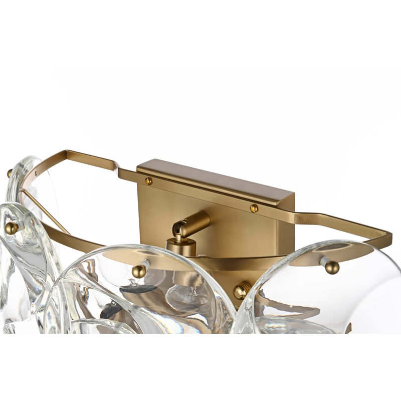 Applique murale en cristal 16 po Charlotte, Satin Gold, Crystal