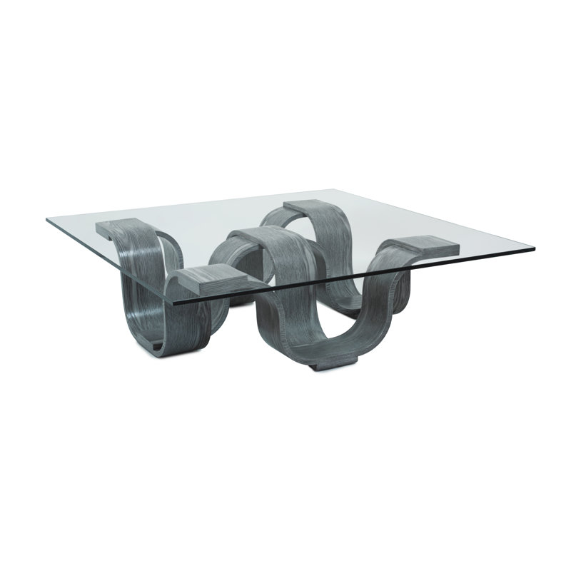 Square Cocktail Table, 12" H x 50" L x 50" W, Gray