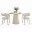 Ensemble de salle à manger rond moderne 35 "pour 2 avec fauteuils en chenille-690249615