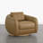 360° Swivel Accent Chair with Top-Grain Leather or Boucle Fabric and Wide Armrests-125403848