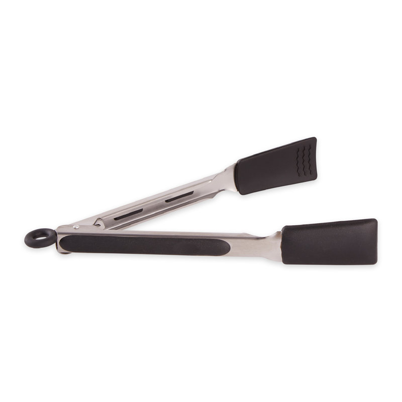 Pinces carrées en silicone - 9 po - Noir, Noir