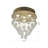 Gennadi Modern 4 Light Gold Crystal Flush Mount-1215086210