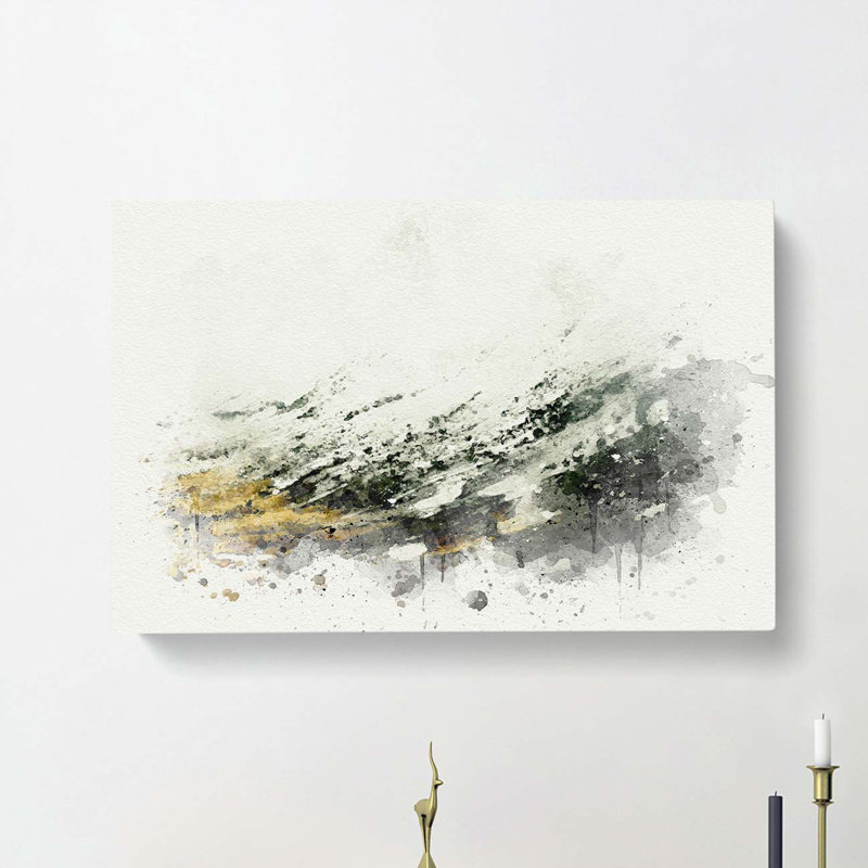 Snow Topped Mountains In Iceland In Abstract - Wrapped Canvas, 60cm H x 91cm W x 3cm D