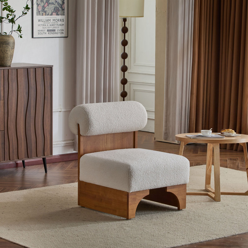 Chaise longue rembourrée douce et durable, Beige