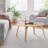Circular Lightly Beveled Mid-century Style Coffee Table-1418410899