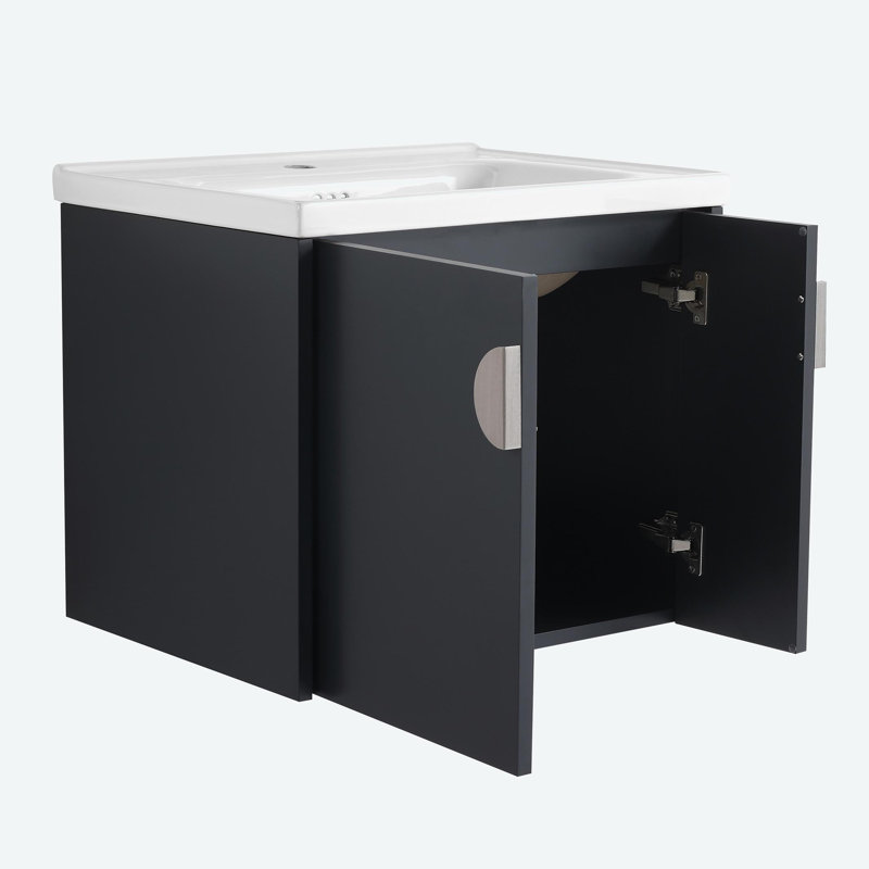 Ensemble de meuble-lavabo simple 23,8 po Negeen, Gris
