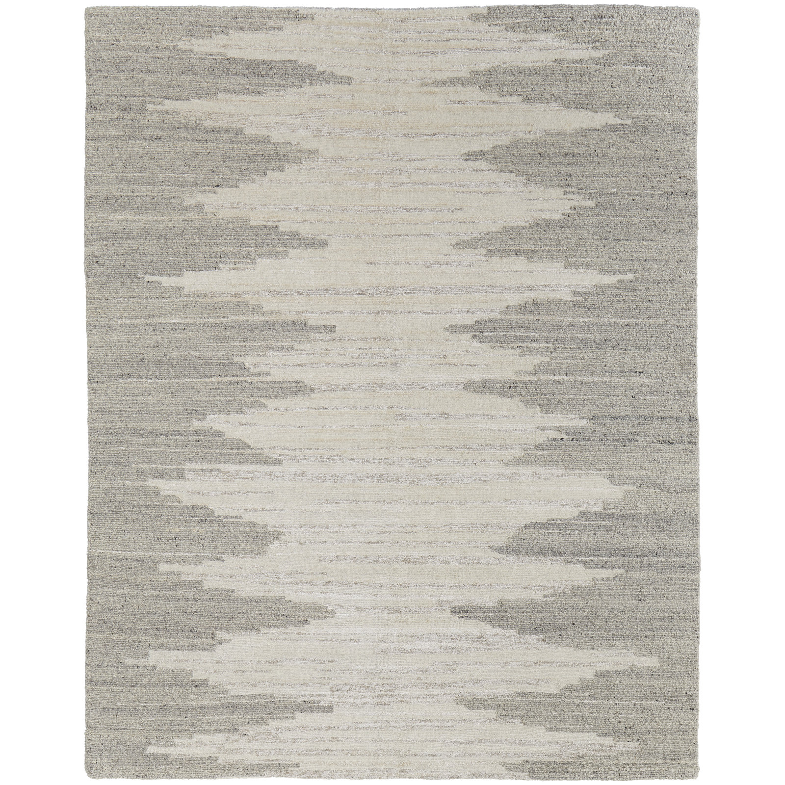 Hand-Woven Abstract Wool Rug, Rectangle 3'6" x 5'6"