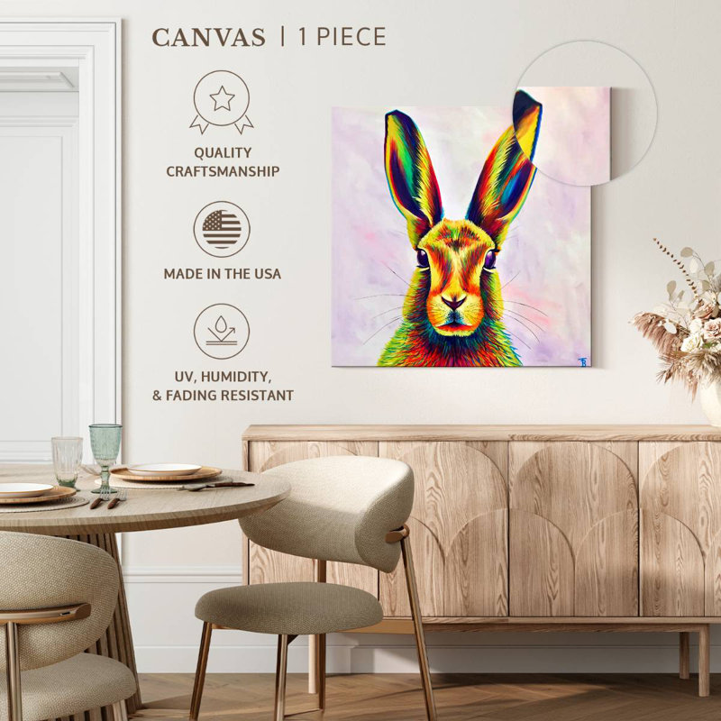 Crowle Rainbow Hare, 30" H x 30" W