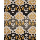 Tibetan Black/Gold/Gray Area Rug