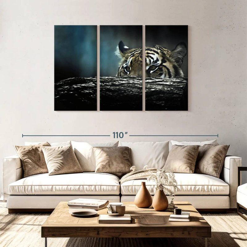 Tiger Hunting, 48" H x 74" W