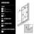 Mosaic 34" W x 74" H Fixed Framed Shower Screen with 3/8" Glass-99084422