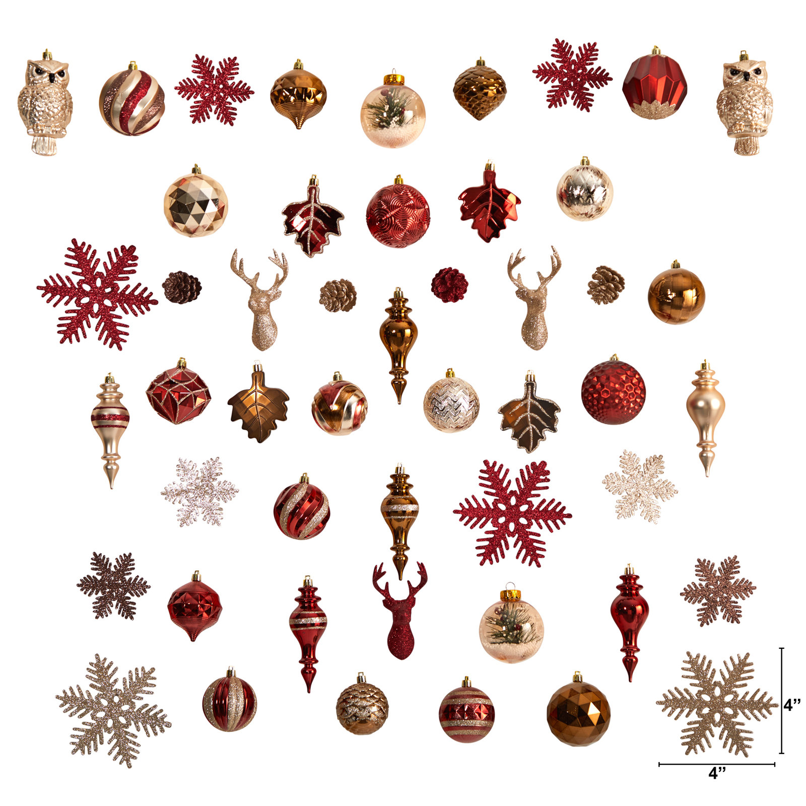 4'' Resin Shatterproof Holiday Shaped Ornament