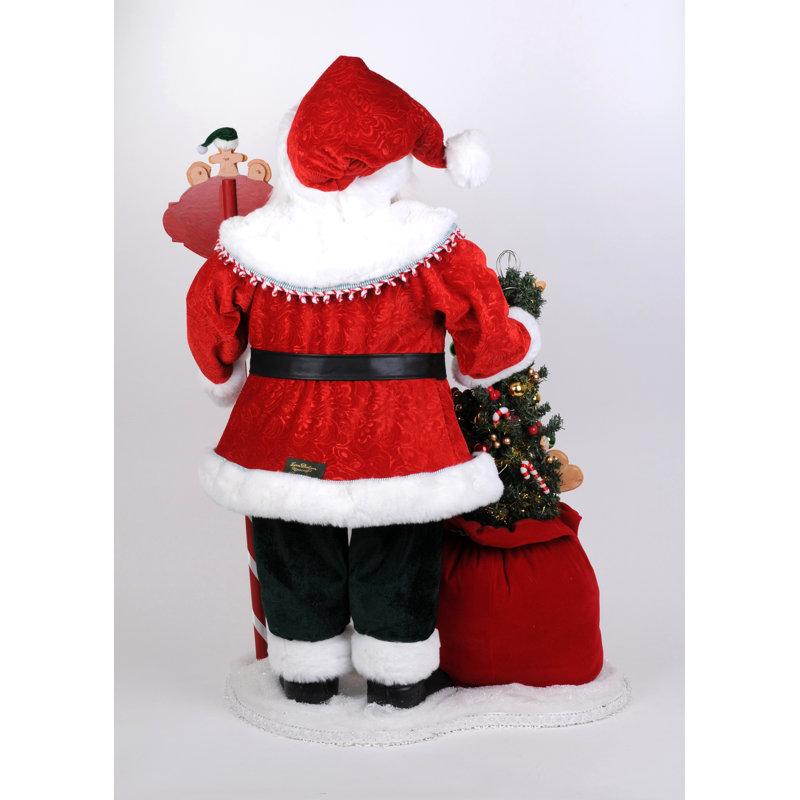 Lighted Mr. Claus Bakery Santa