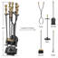 Ensemble d’outils de cheminée en fer 5 pièces