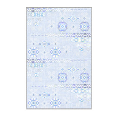 Tapis en polyester tissé à la machine Cantu en bleu pastel