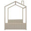 Twin Size Velvet House Bed Wood Bed-1739910524