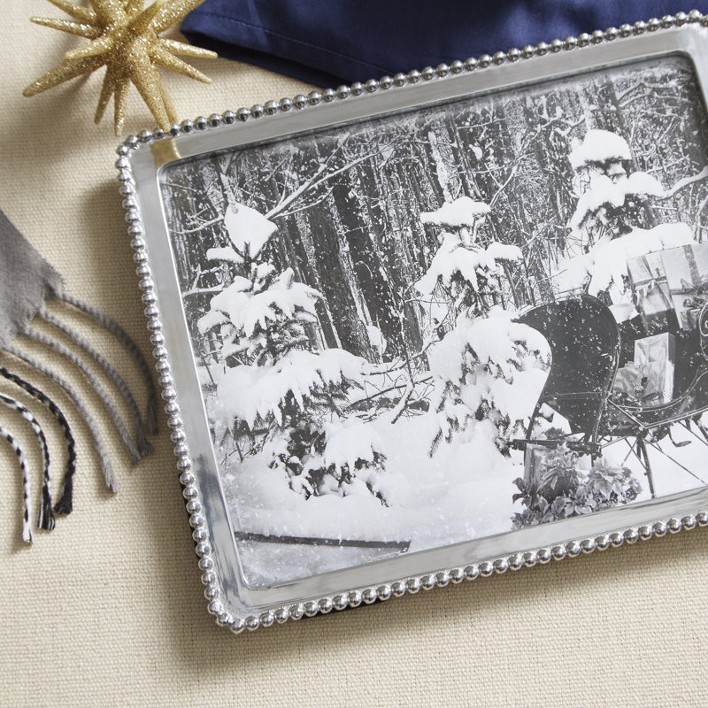 String Of Pearls Metal Picture Frame, 8 x 10