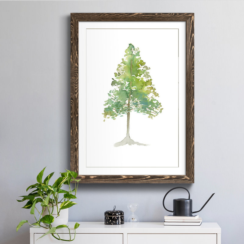 Larbre - reproduction de cadre photo sur papier, H 31,5 po x l 23,5 po x P 1,5 po, Papier, cadre noyer