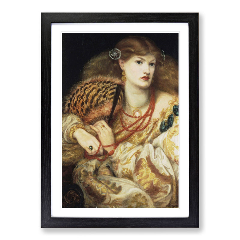 Monna Vanna by Dante Gabriel Rossetti - Picture Frame Painting, 48cm H x 36cm W x 2cm D, Black