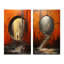 «Orange Tunnel Wall Art», ensemble de 2 pièces sur toile - Orange Tunnel Whispering Echoes Mixed-1497403908-1497403911