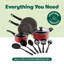 12 - Piece Non-Stick Aluminum Cookware Set