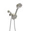 Pomme de douche à effet de pluie 4,7 po et système de douche à 8 poignées, nickel brossé, multifonction en plastique et douche, aspect nickel-118036837