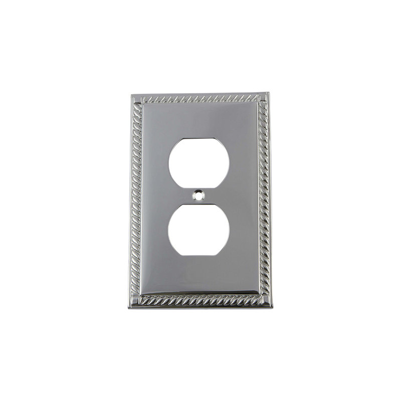 Plaque murale prise murale 1 corde Rope, Chrome brillant