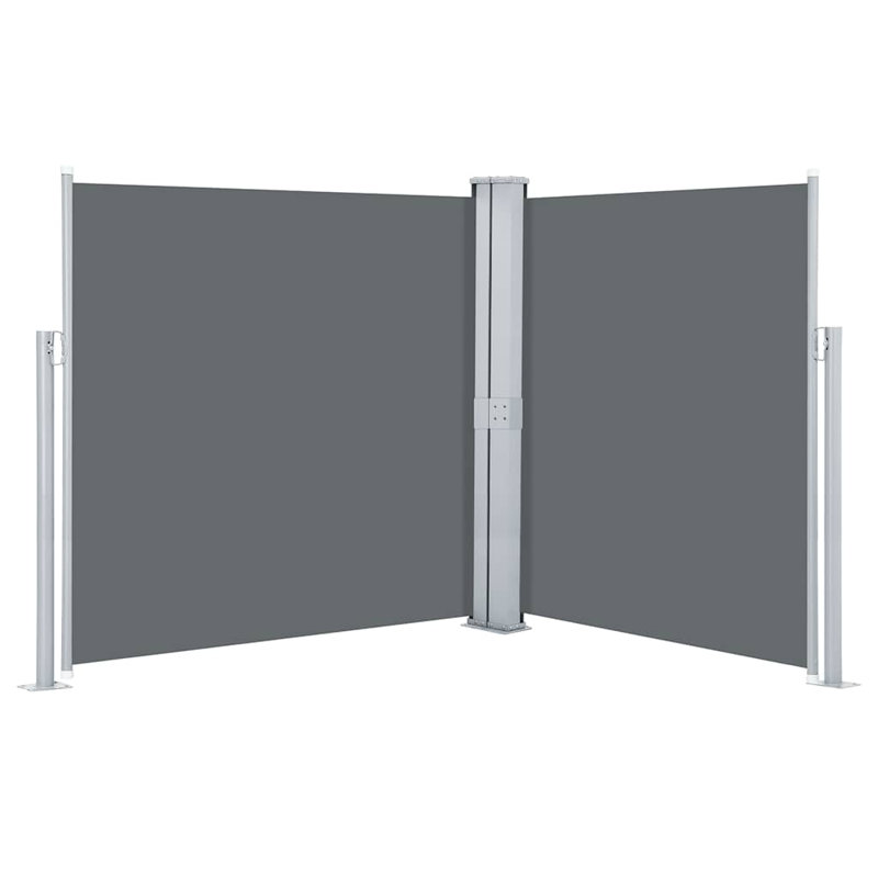 Auvent de patio rétractable en polyester l 240 po x P 240 po