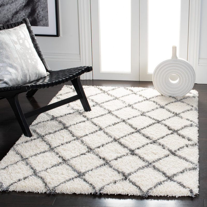 Sg-Msg-Moroccan Shag Performance Geometric Rug, Rectangle 5'1" x 7'6"