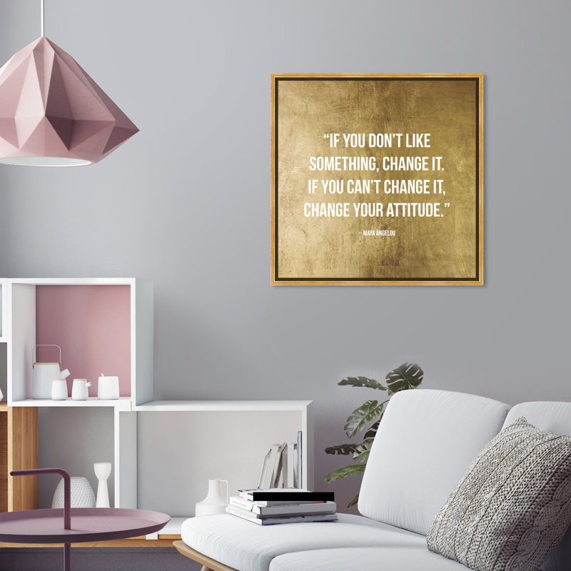 " Change It " by Oliver Gal, 24" H x 24" W, Gold Framed