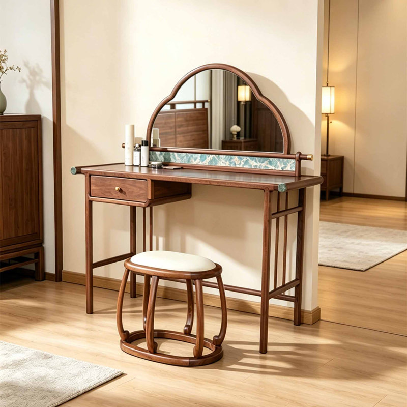 Coiffeuse de luxe de style européen, Brun / vert