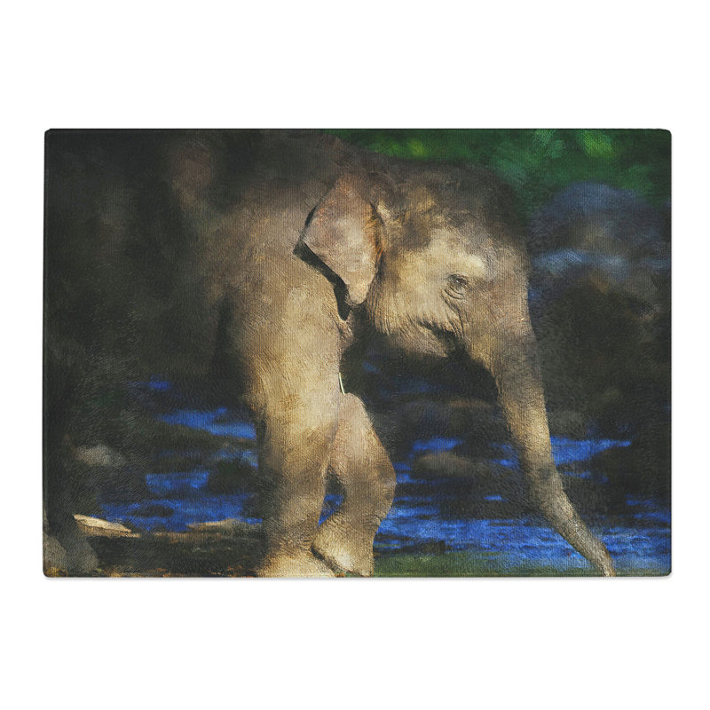 Elephant Vol.4 Painting Chopping Board, 20cm W x 28.5cm L