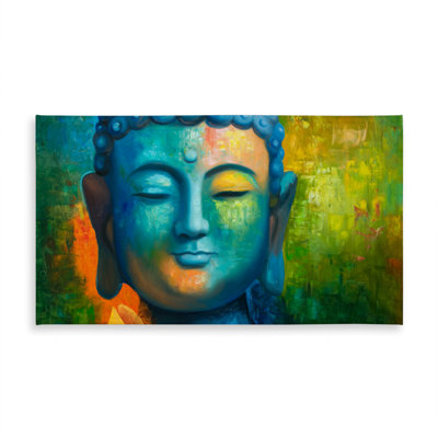 Blissful Buddha Blue Tablecloth - Indoor/Outdoor Home Decor