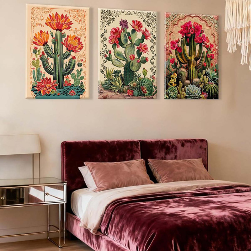 3 Piece Wrapped Canvas Print, 40 cm H x 90 cm W
